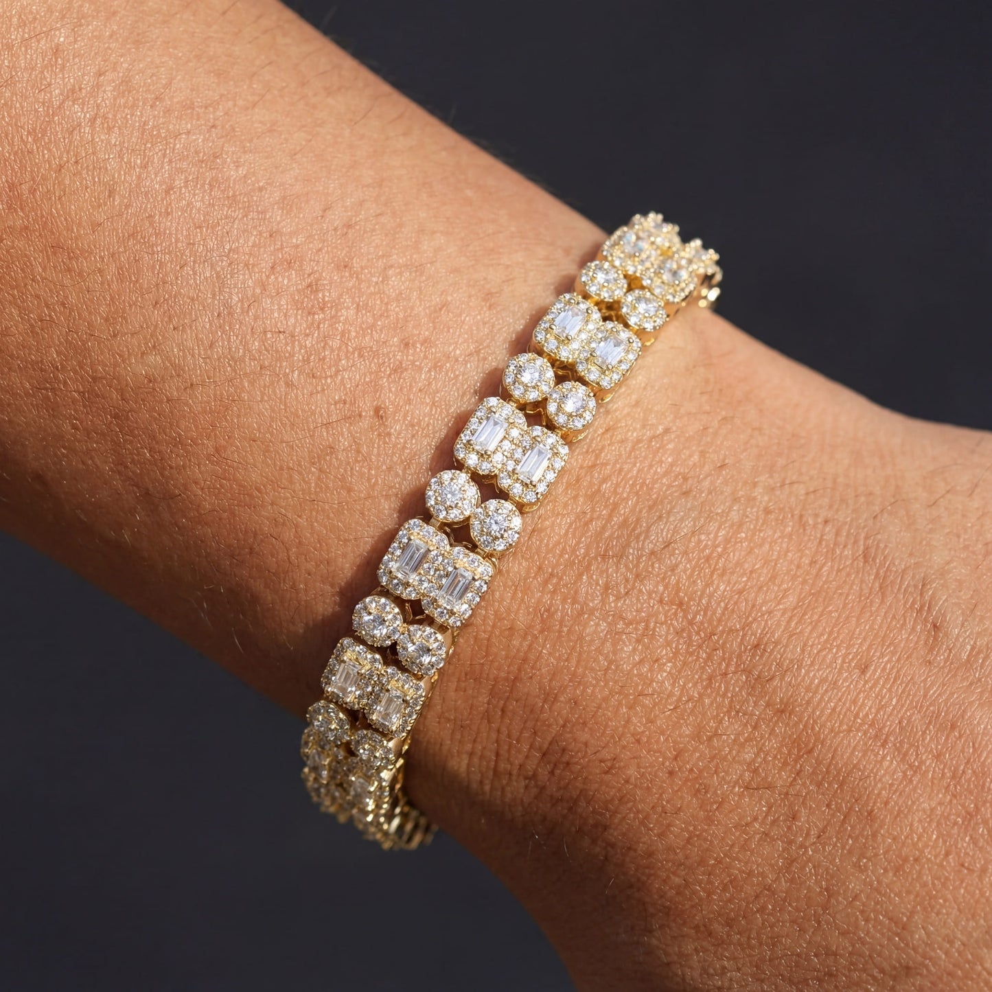 ICED OUT 10MM "DOUBLIX CUBAN" ARMBAND - ICERAIN JEWELRY