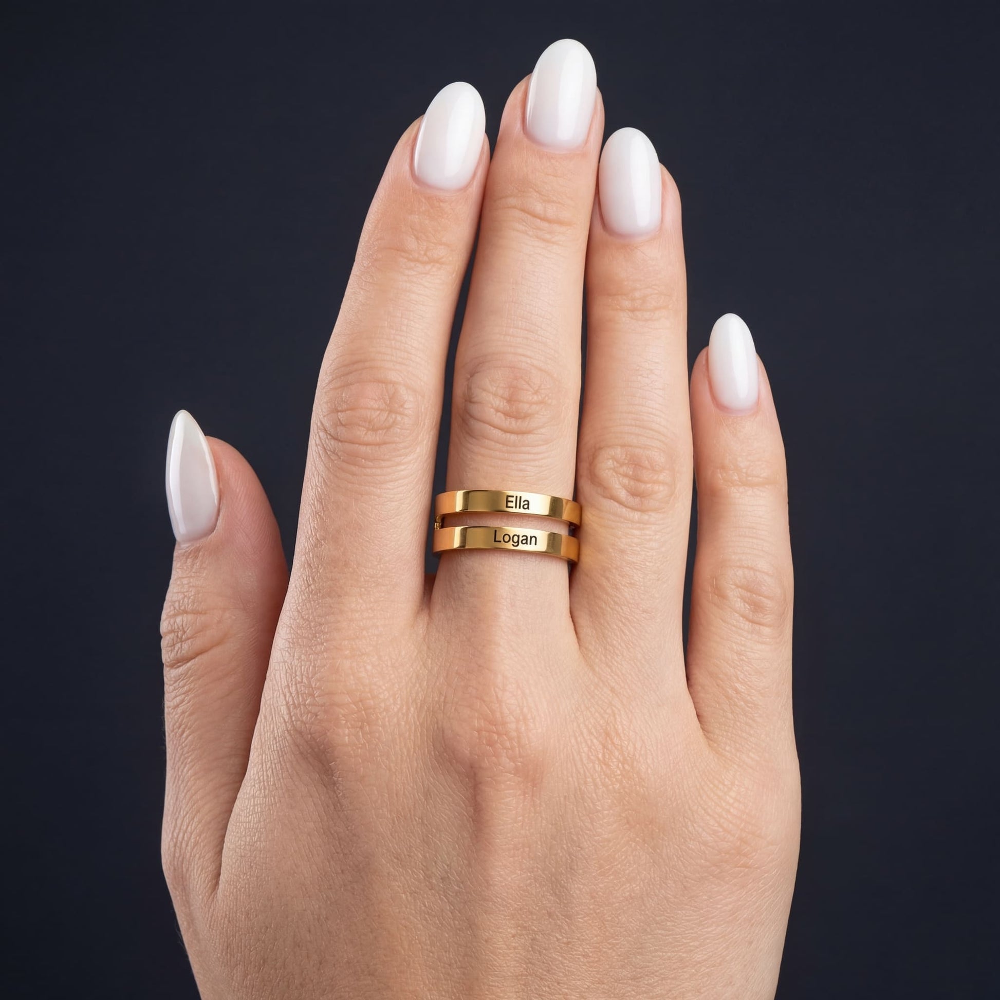 PERSONALISIERTER EDELSTAHL "PROMIZ" RING - ICERAIN JEWELRY