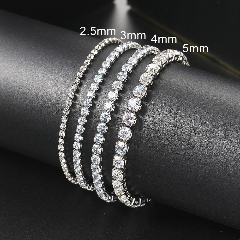 ICED OUT "SILVER TENNIS" ARMBAND - ICERAIN JEWELRY