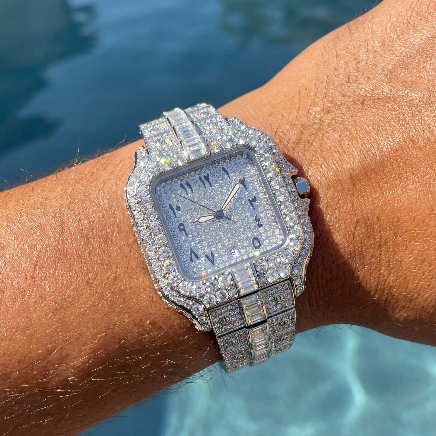 ICED OUT "ARABIC PIAZZA" UHR - ICERAIN JEWELRY