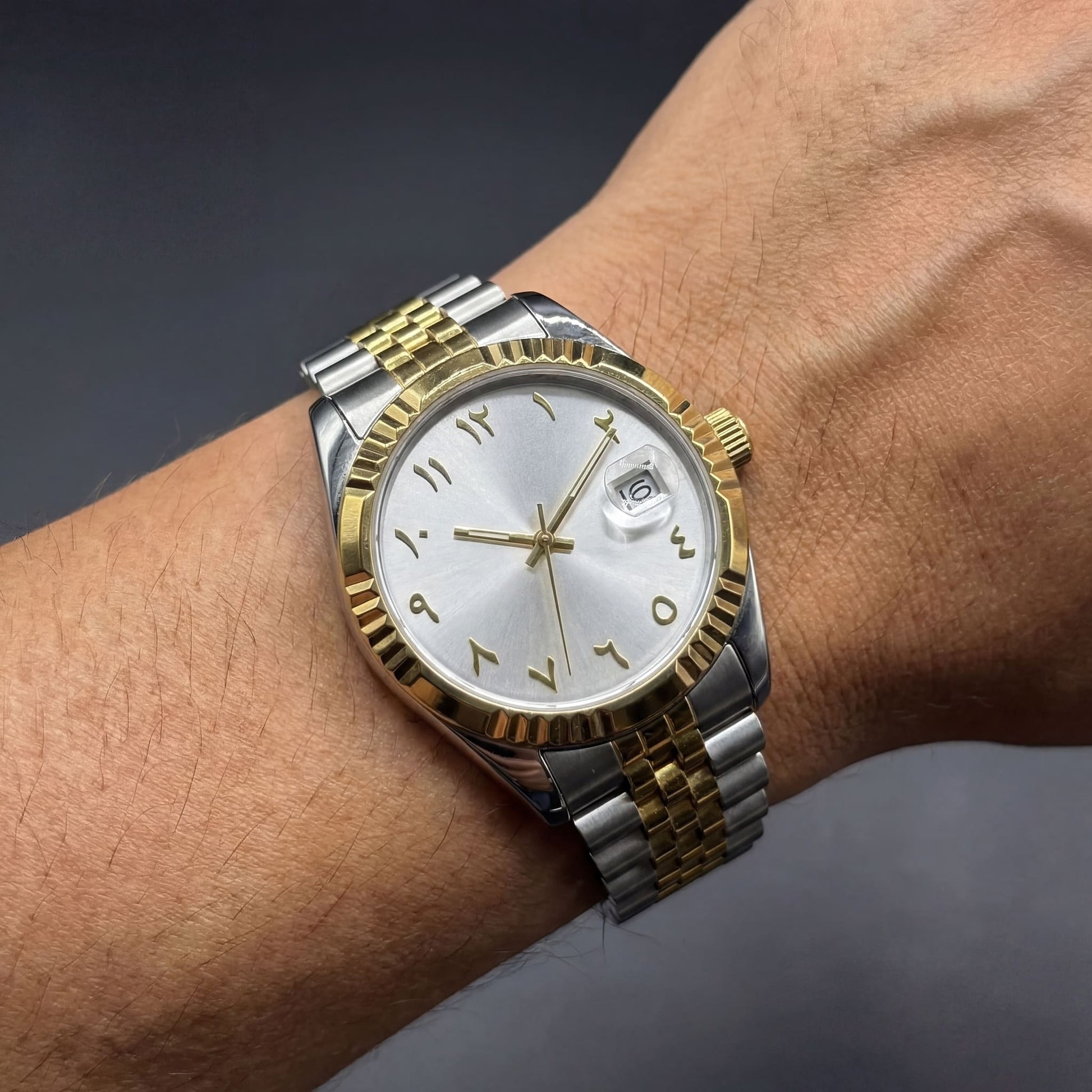 EDELSTAHL AUTOMATIK "ARABIC" UHR - ICERAIN JEWELRY