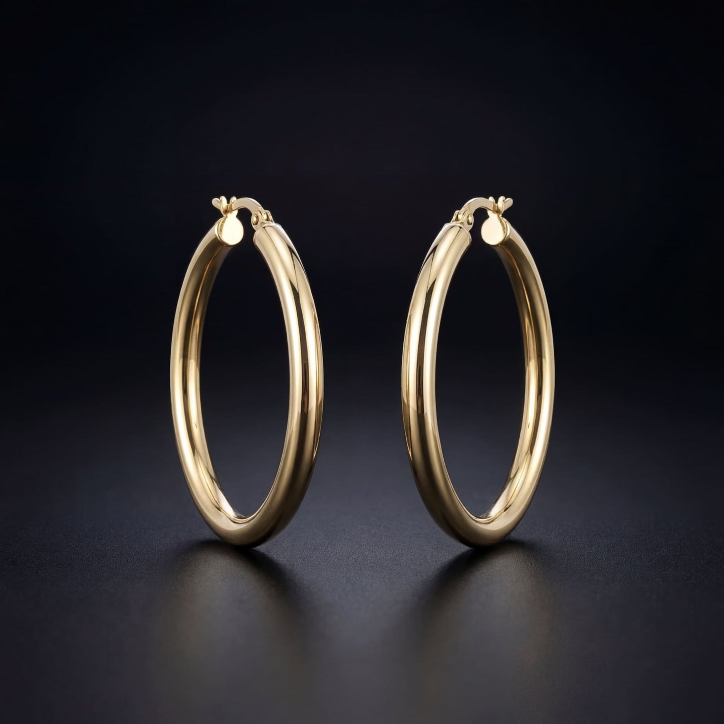 EDELSTAHL "GOLD CIRCLE" OHRRINGE - ICERAIN JEWELRY