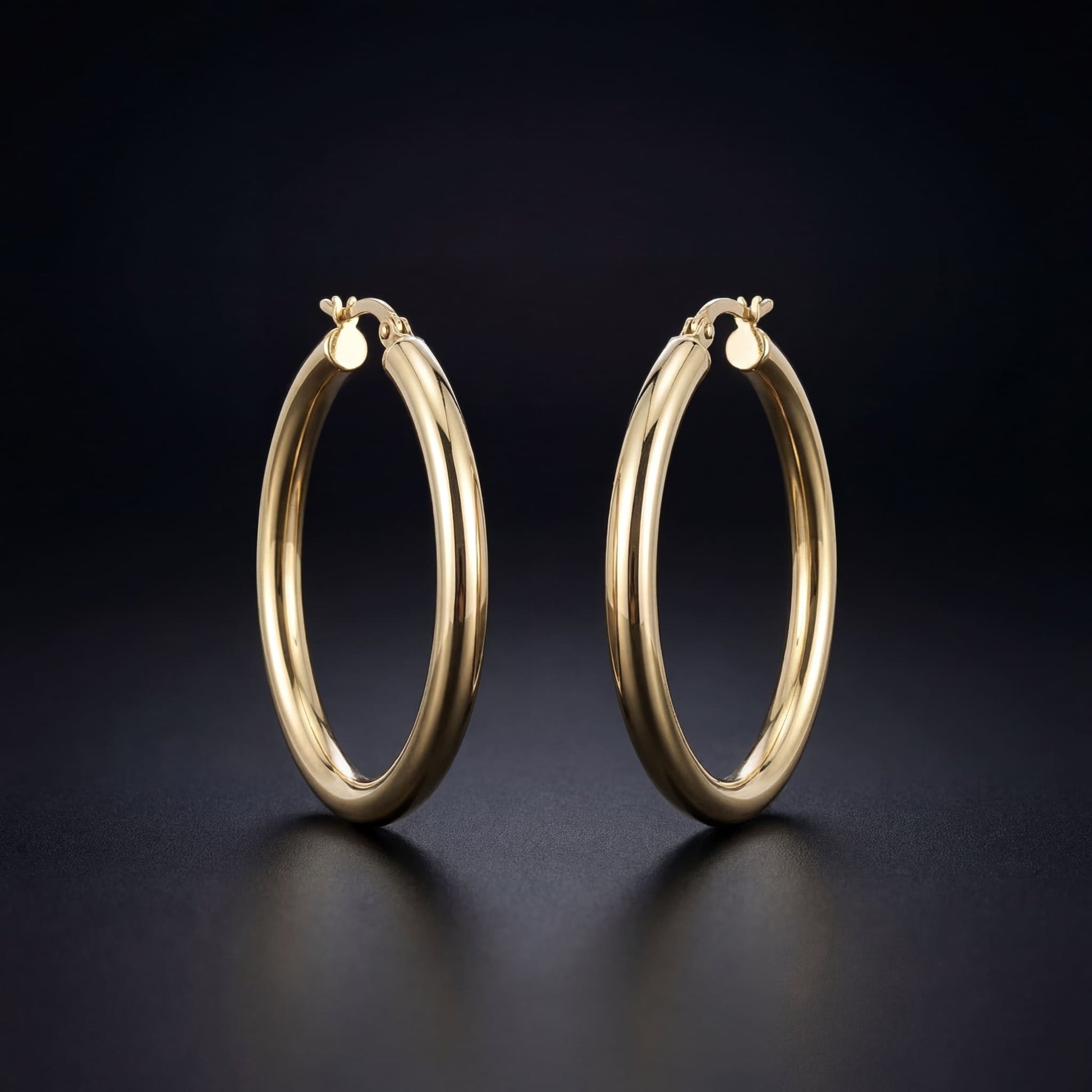 EDELSTAHL "GOLD CIRCLE" OHRRINGE - ICERAIN JEWELRY