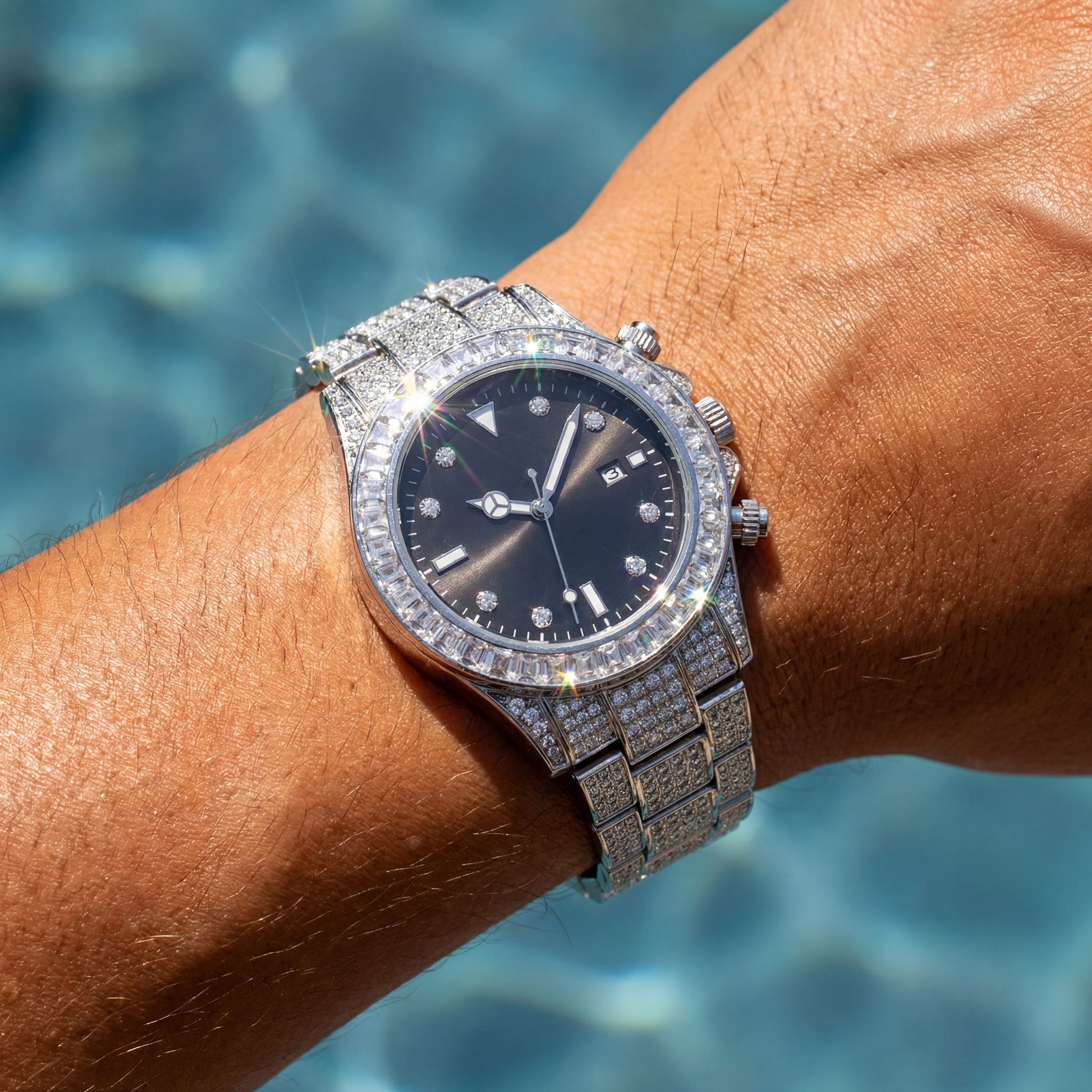 ICED OUT "SUBMALARA" UHR - ICERAIN JEWELRY