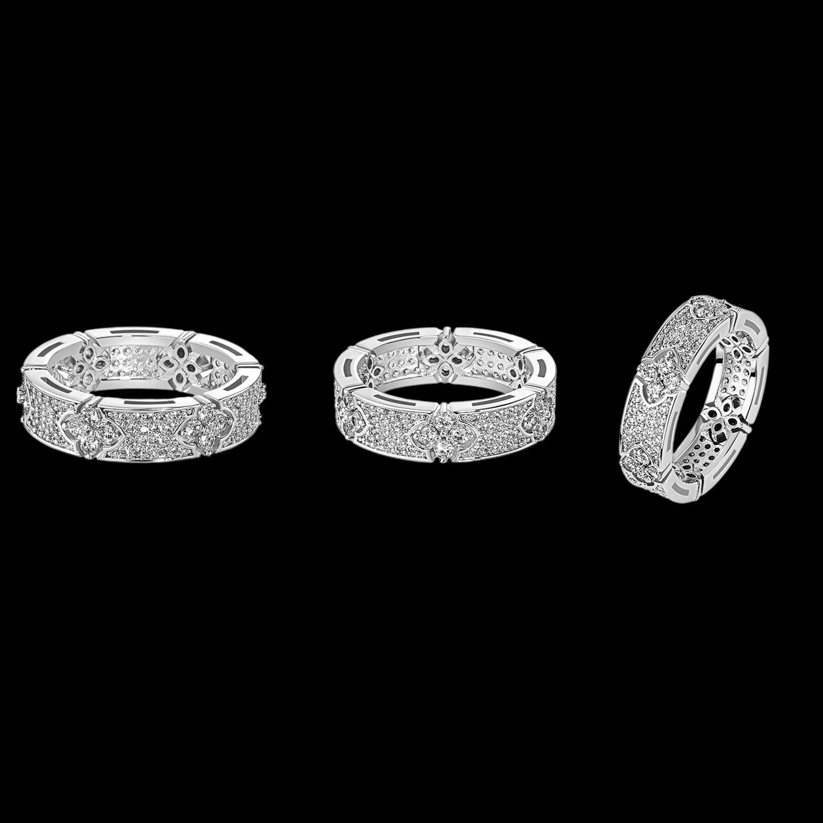 ICED OUT "CLOVER V2" RING - ICERAIN JEWELRY