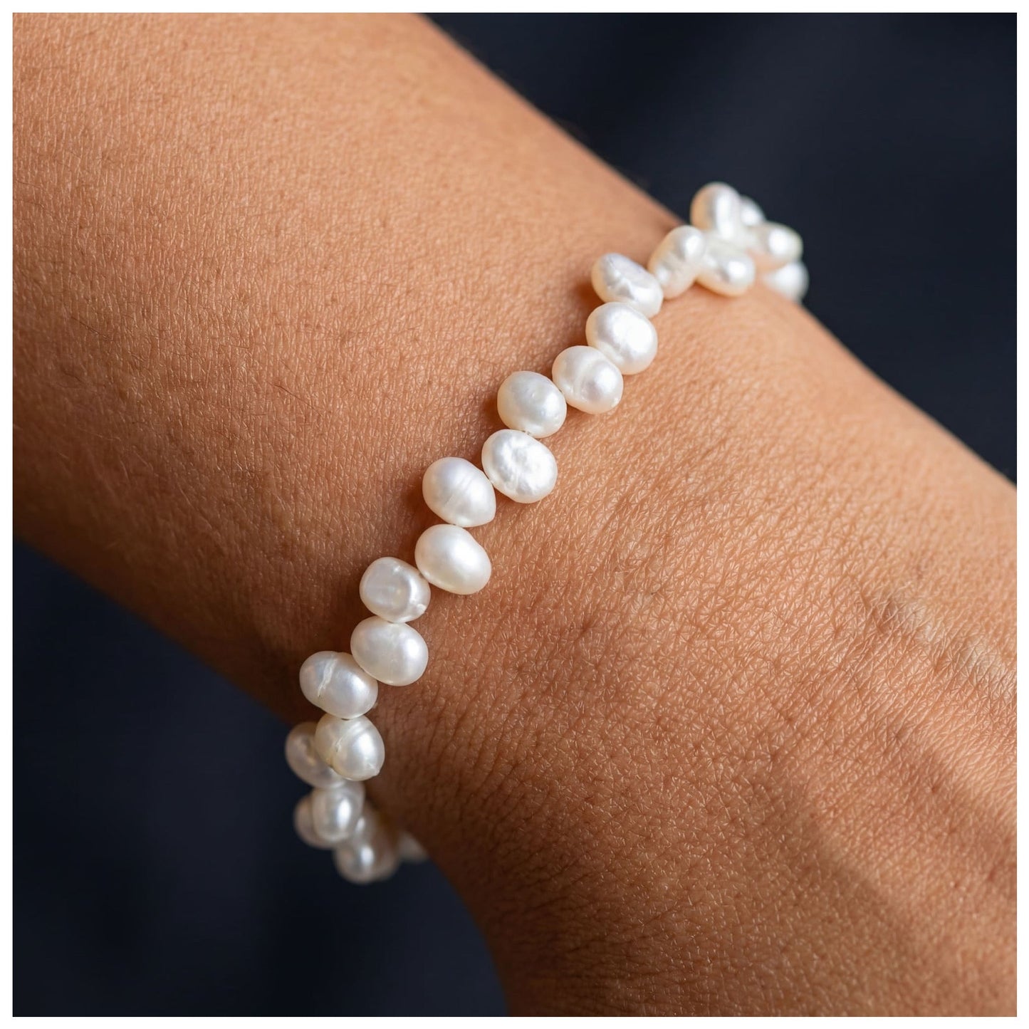 SALE | 925S SILVER 14K GOLD "NATURAL FRESHWATER PEARL" ARMBAND - ICERAIN JEWELRY