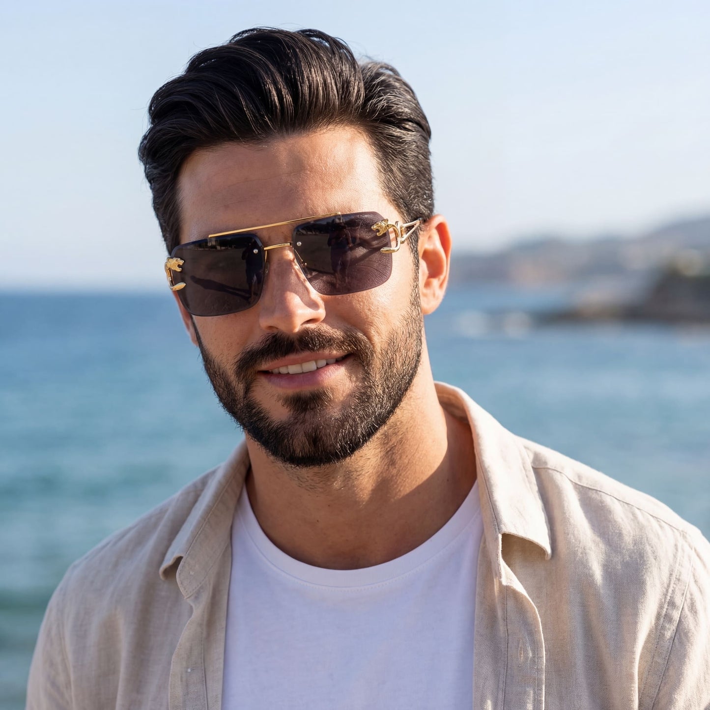 EDELSTAHL "LEOPARDO" SONNENBRILLE - ICERAIN JEWELRY