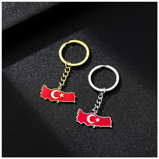 EDELSTAHL "TURKIYE" SCHLÜSSELANHÄNGER - ICERAIN JEWELRY