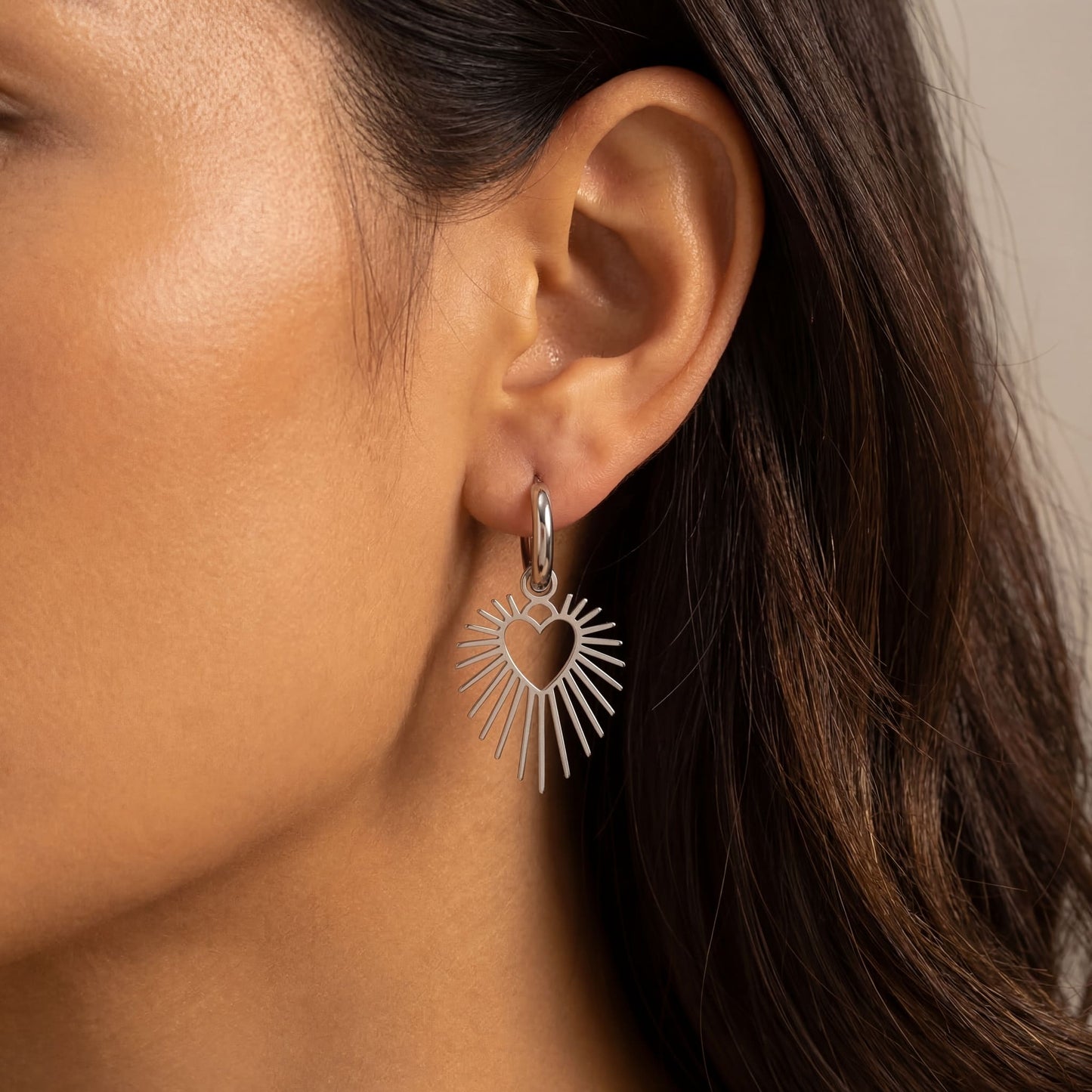 EDELSTAHL "HEART V6" OHRRINGE - ICERAIN JEWELRY