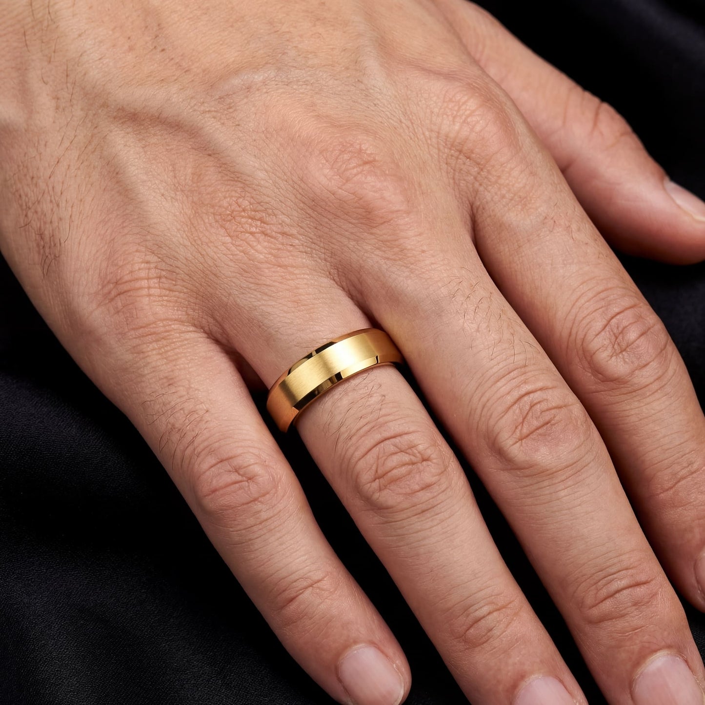 EDELSTAHL "GOLD COMFORT" RING - ICERAIN JEWELRY