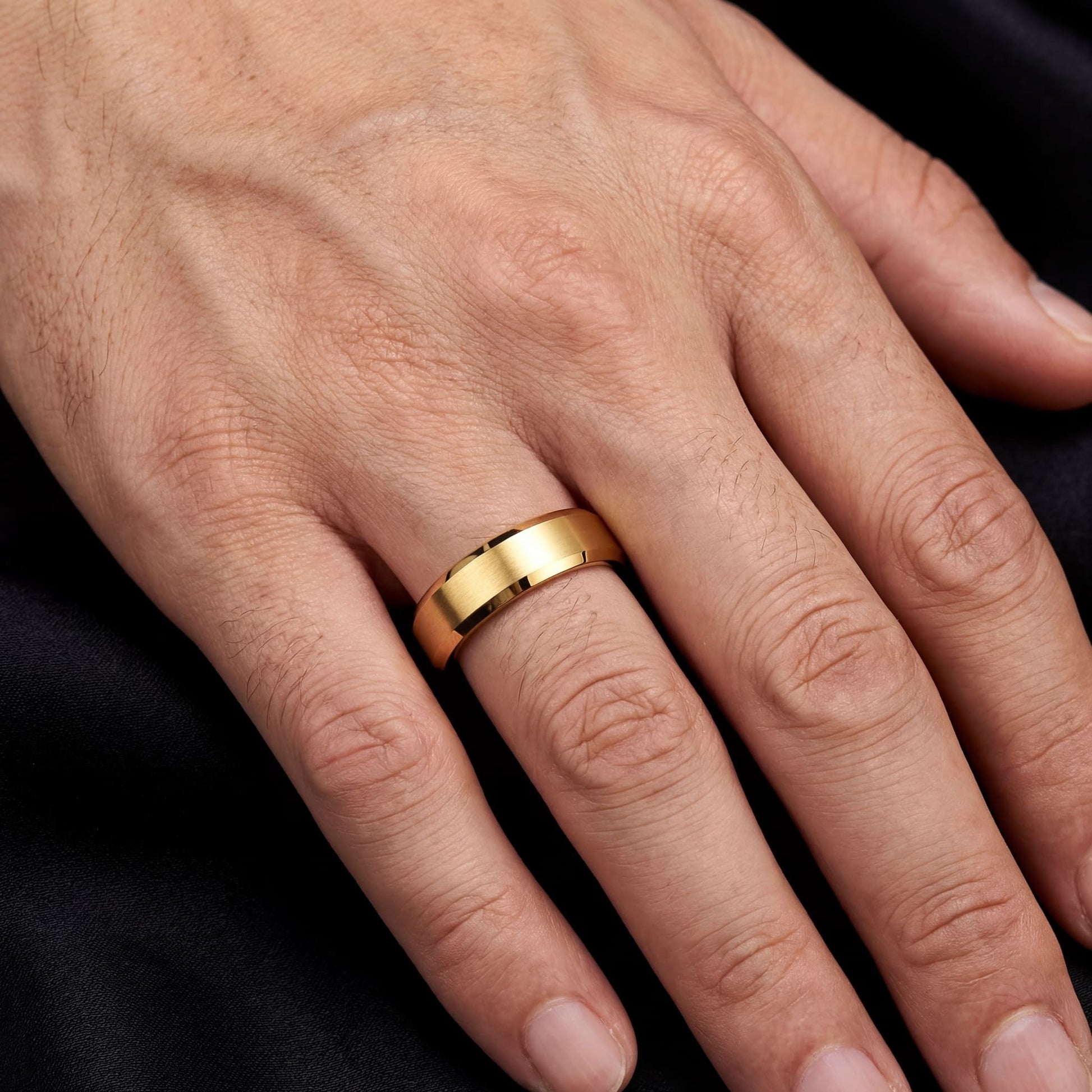 EDELSTAHL "GOLD COMFORT" RING - ICERAIN JEWELRY