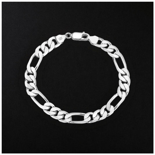 925S SILVER 6,5MM "FIGARO" ARMBAND [PREMIUM VERSION] - ICERAIN JEWELRY