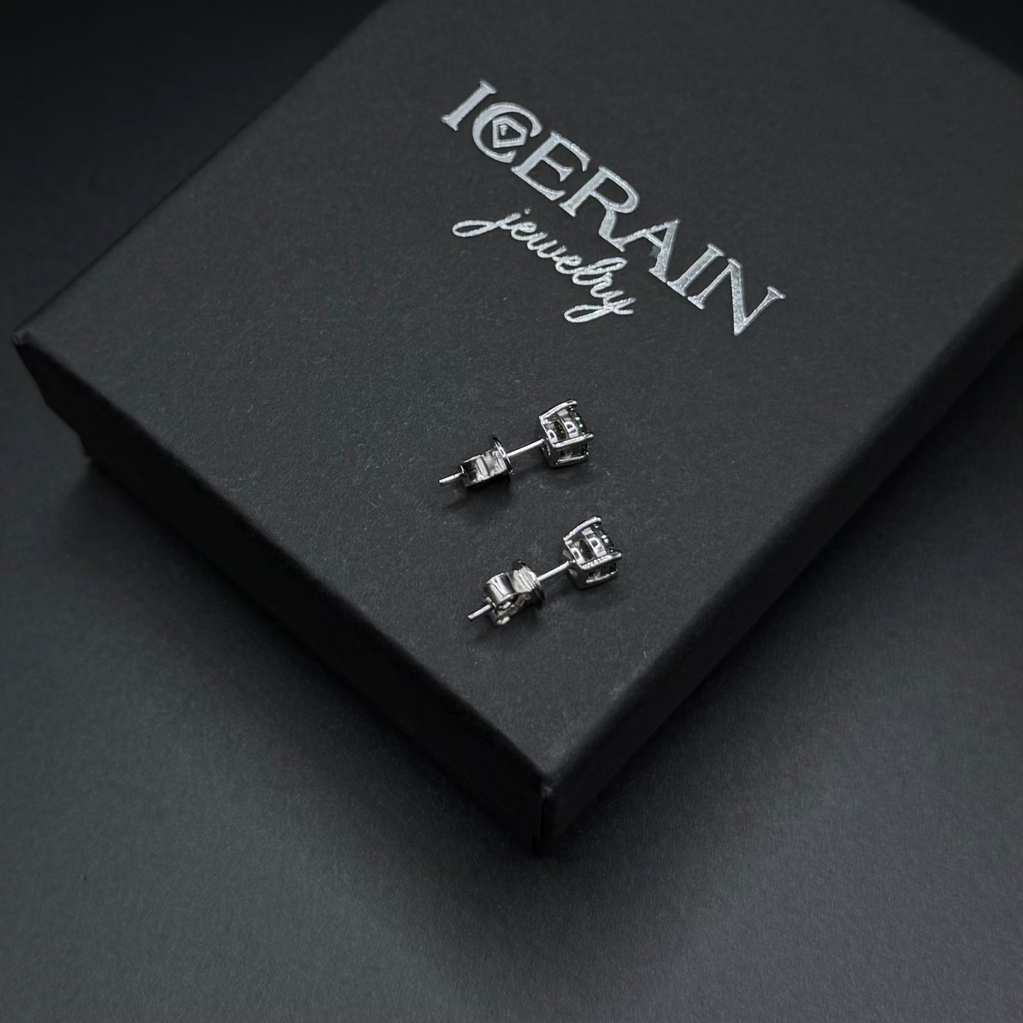 ICED OUT MOISSANITE "GREEN PAROLO" WEISSGOLD 925S SILVER OHRRINGE - ICERAIN JEWELRY