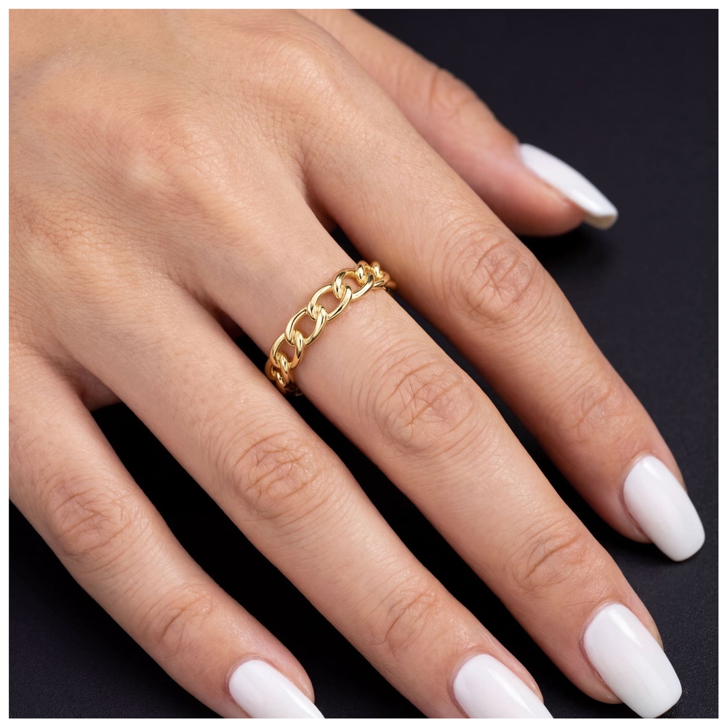 925S SILVER "GOLD CUBAN" RING - ICERAIN JEWELRY