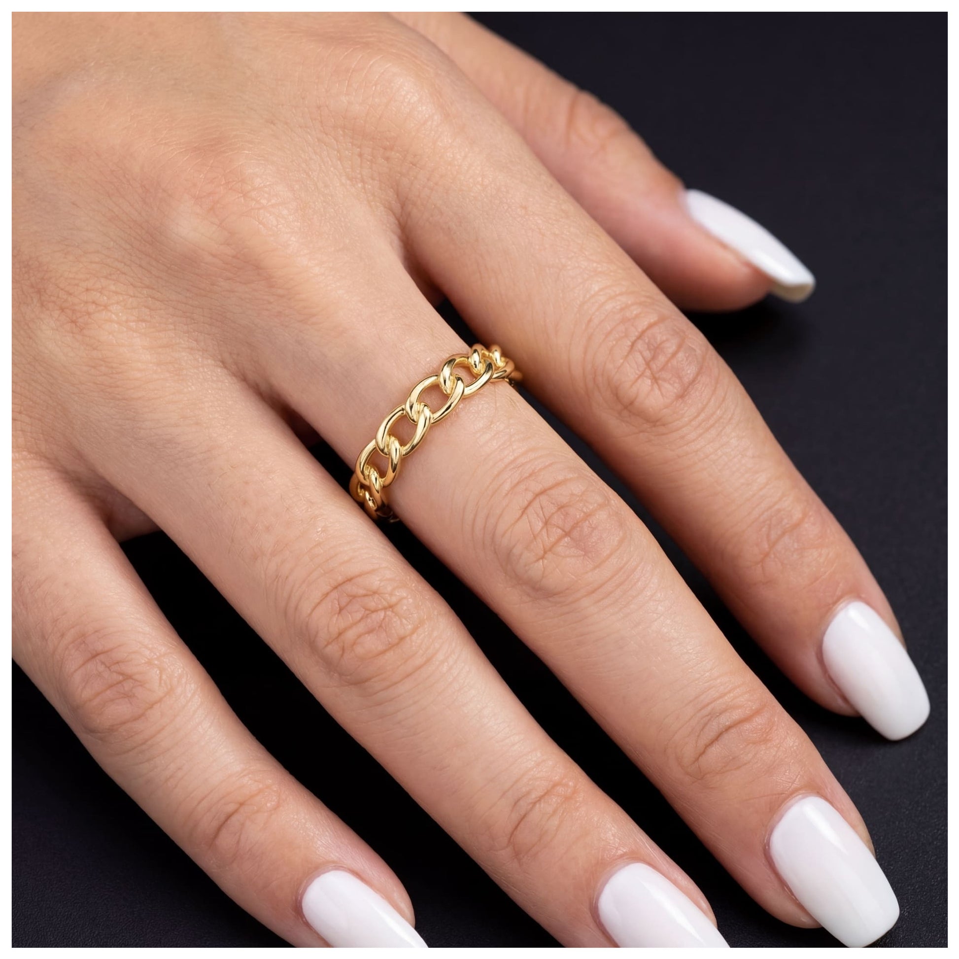 925S SILVER "GOLD CUBAN" RING - ICERAIN JEWELRY