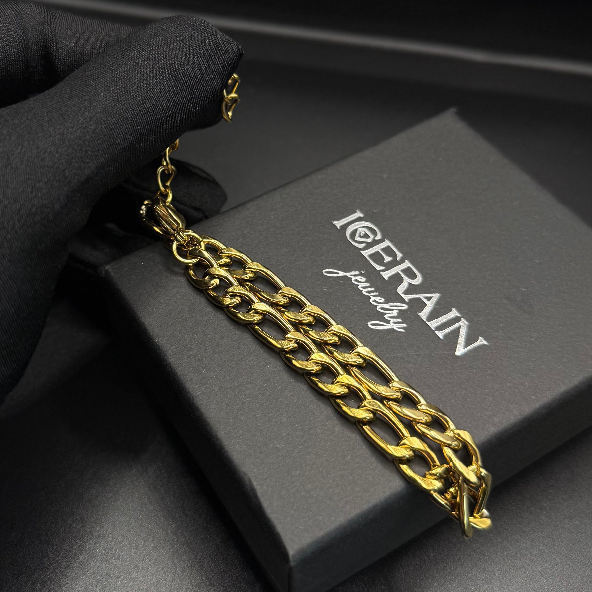 EDELSTAHL 7MM "FIGARO" ARMBAND - ICERAIN JEWELRY