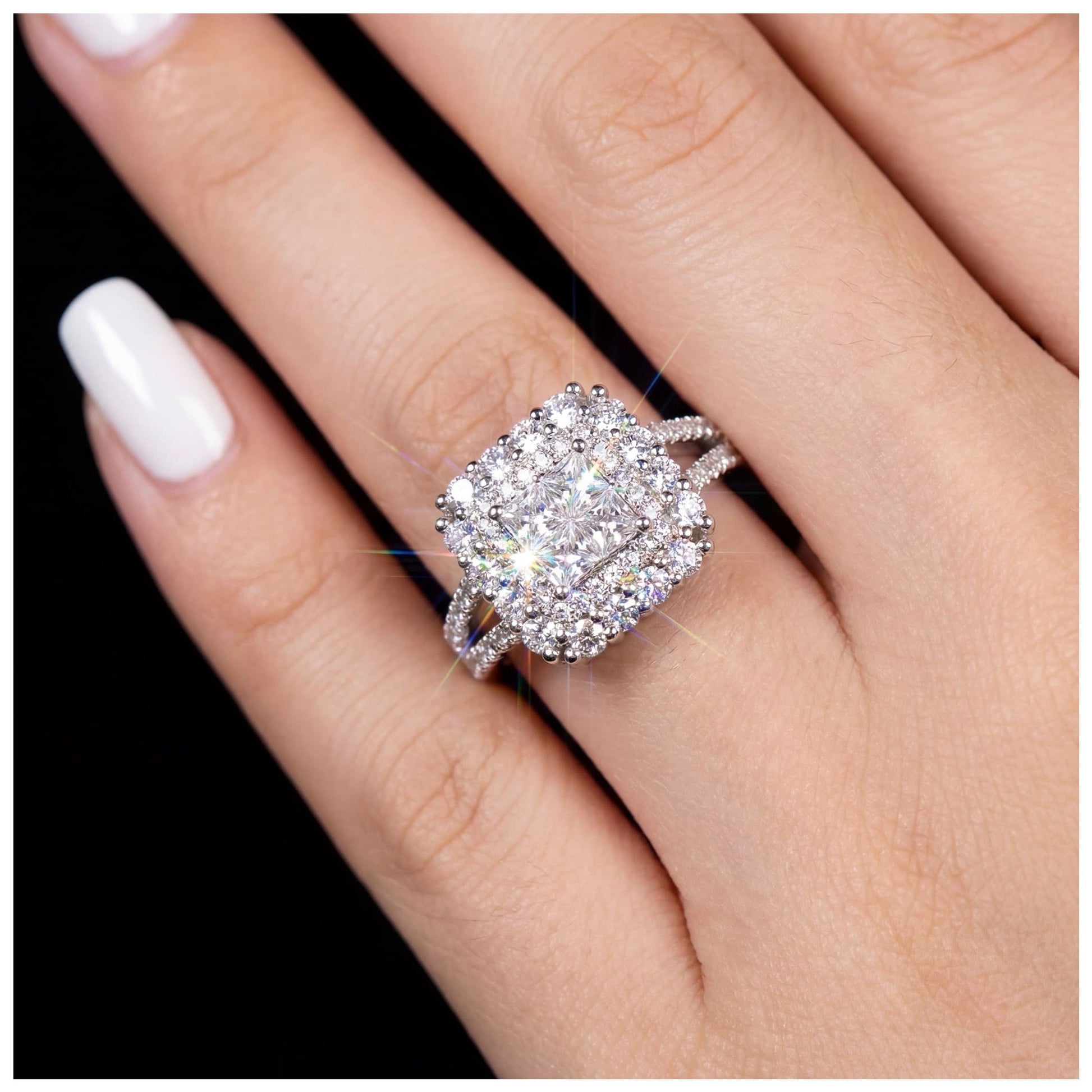 SALE | ICED OUT GRÖSSE 10 (20MM DURCHMESSER) „DAZZLER" RING - ICERAIN JEWELRY