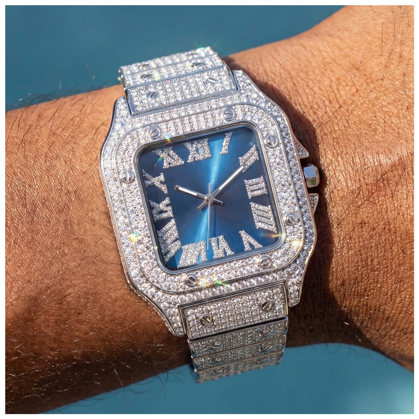 ICED OUT "PIAZZA" UHR - ICERAIN JEWELRY