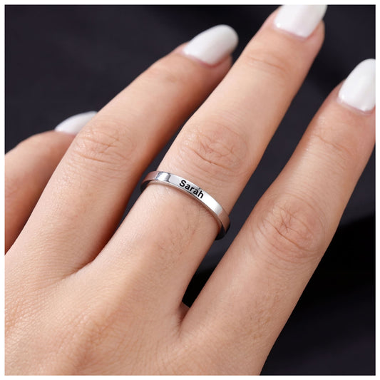 PERSONALISIERTER EDELSTAHL "VALENTINE" RING - ICERAIN JEWELRY