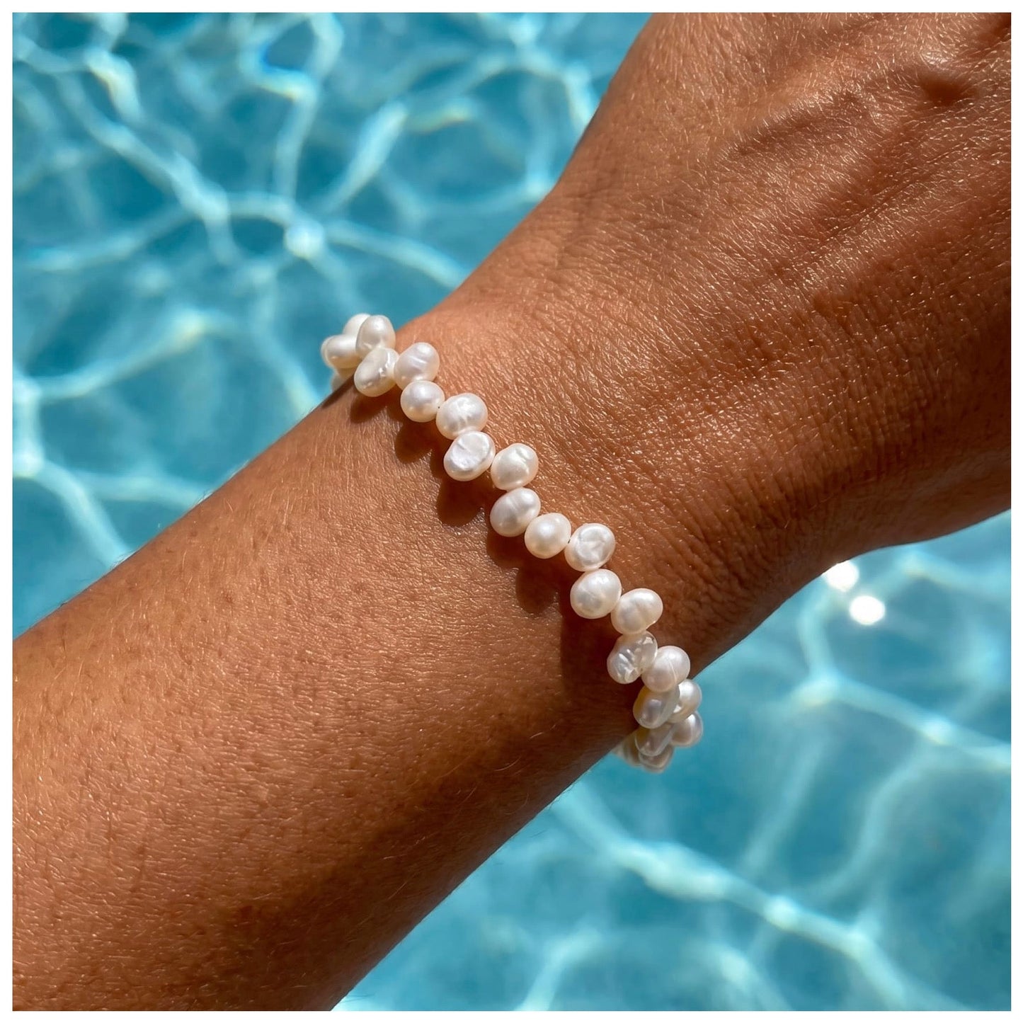 SALE | 925S SILVER 14K GOLD "NATURAL FRESHWATER PEARL" ARMBAND - ICERAIN JEWELRY