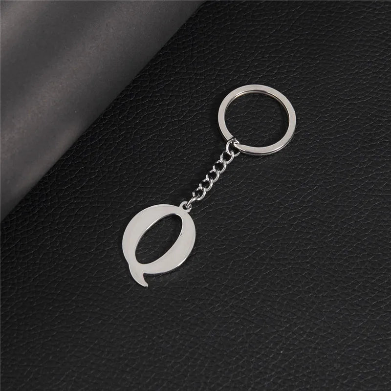 PERSONALISIERTER EDELSTAHL ANFANGSBUCHSTABE "FLISH" SCHLÜSSELANHÄNGER - ICERAIN JEWELRY
