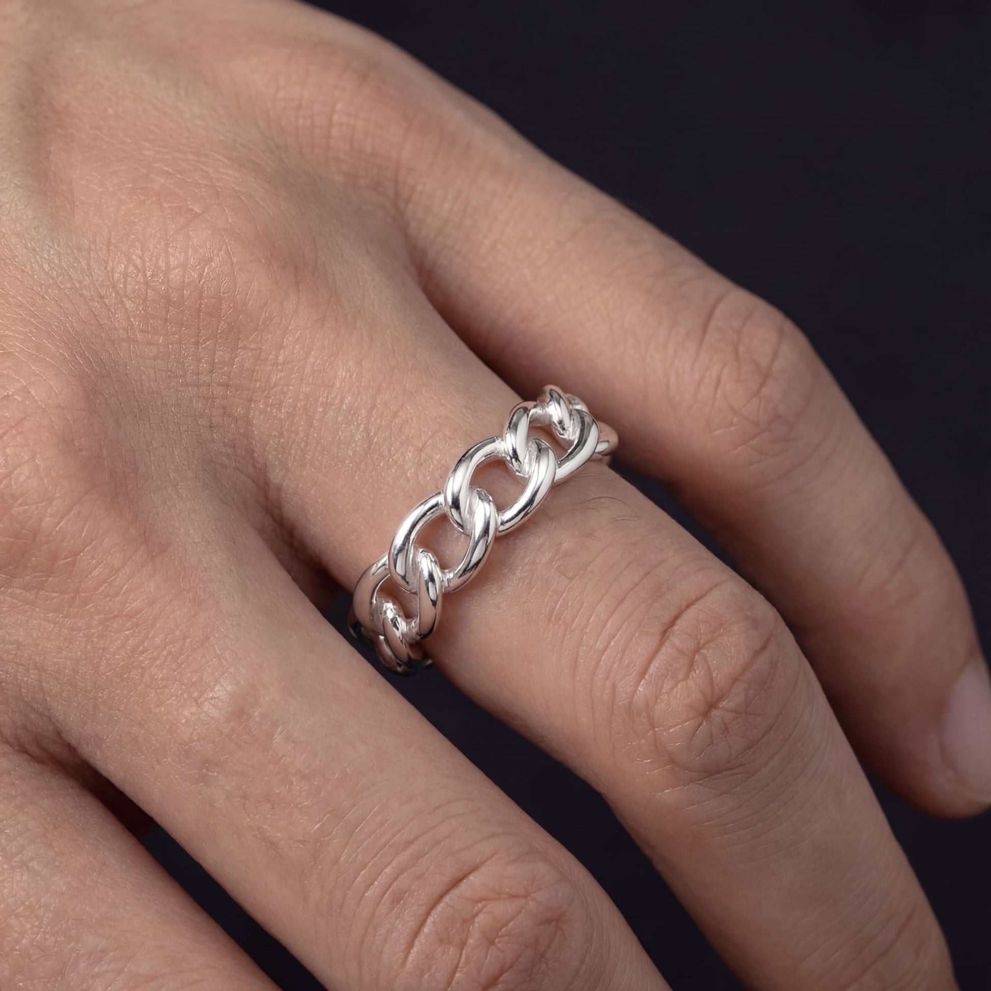 925S SILVER "SILVER CUBAN" RING - ICERAIN JEWELRY