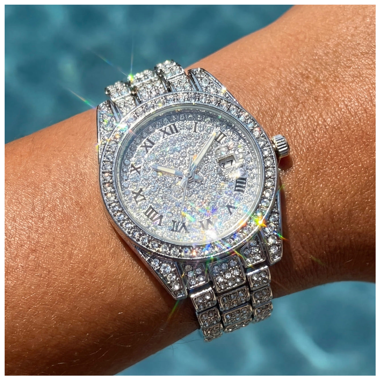 ICED OUT "DRESSOLO" UHR - ICERAIN JEWELRY