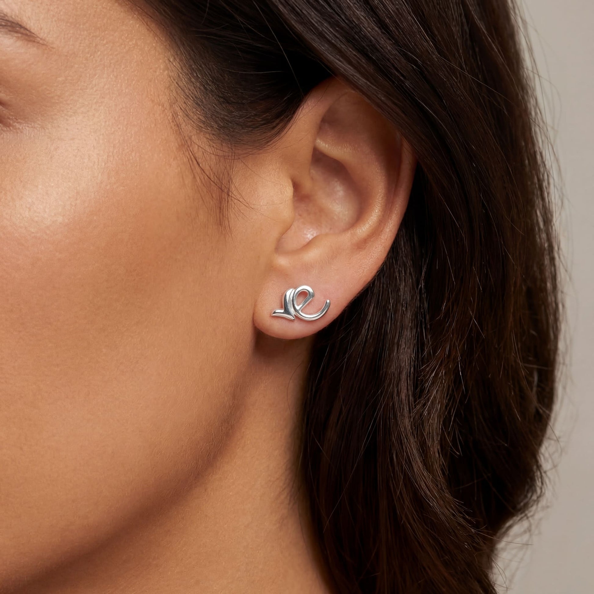 925S SILVER "LOVE" OHRRINGE - ICERAIN JEWELRY