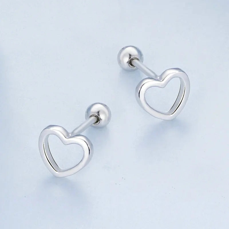 925S SILVER "HEART V5" OHRRINGE - ICERAIN JEWELRY