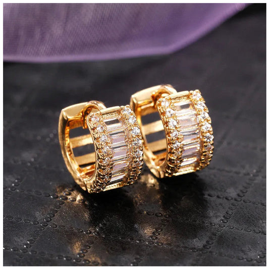 ICED OUT "GOLD CREOLES V2" OHRRINGE