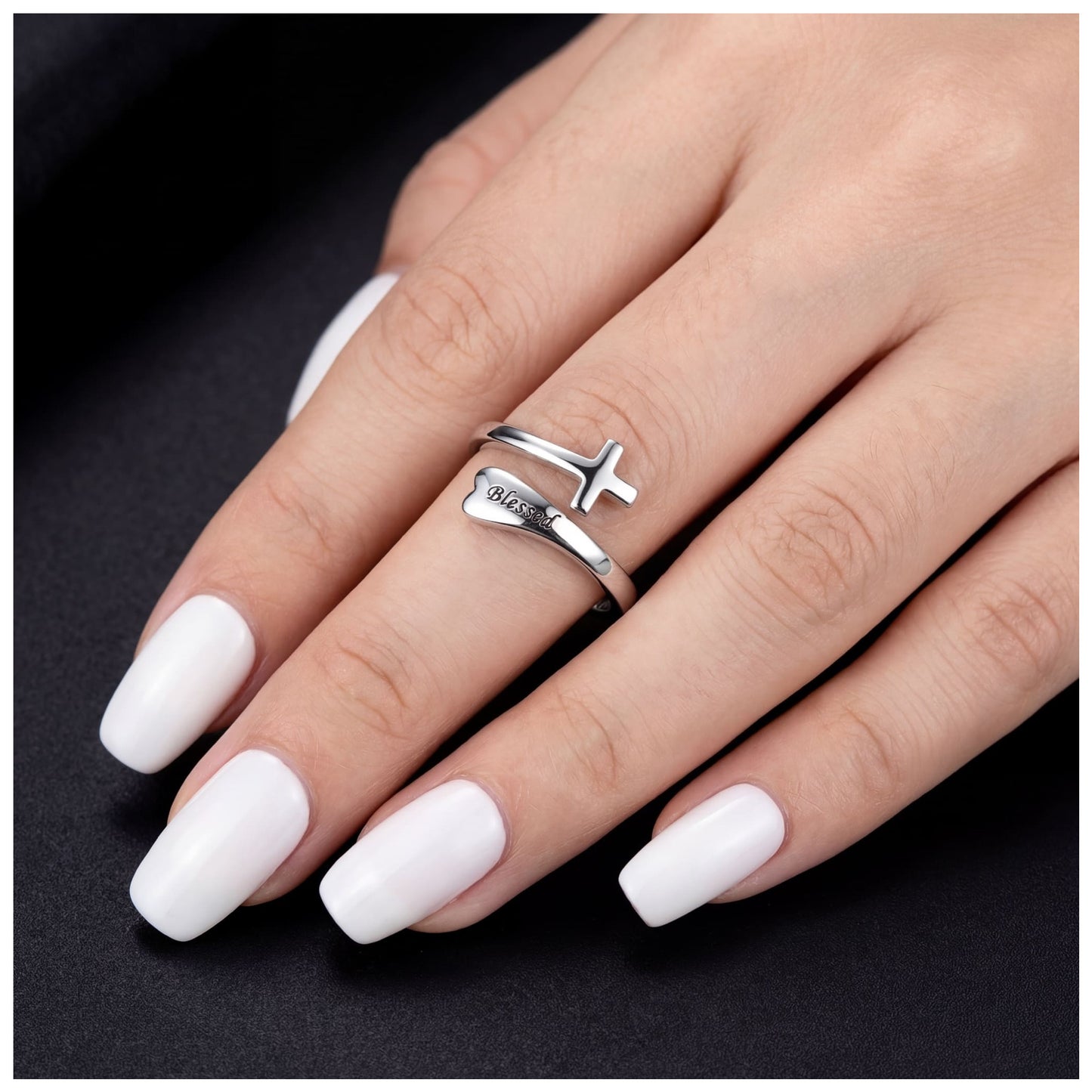 925S SILVER "BLESSED" RING - ICERAIN JEWELRY