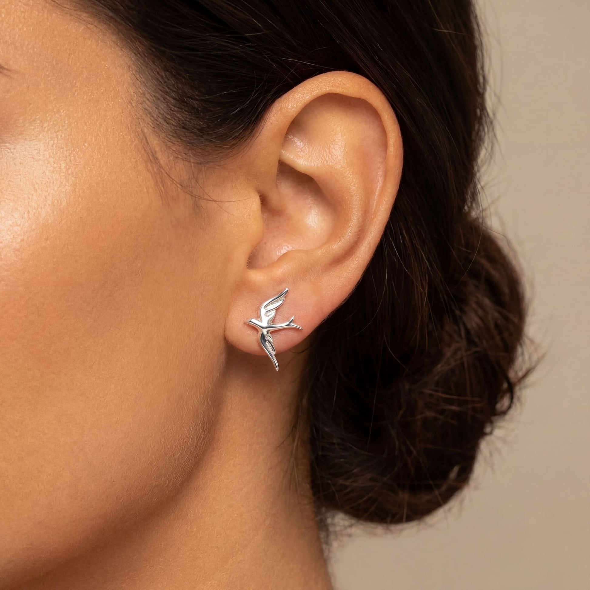 925S SILVER "BIRD" OHRRINGE - ICERAIN JEWELRY