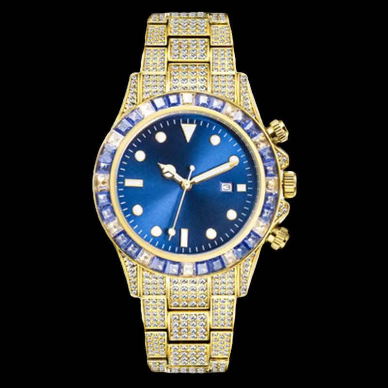 Luxus Designer Iced Out "Submalara" Uhr + Box + Armbandkürzer