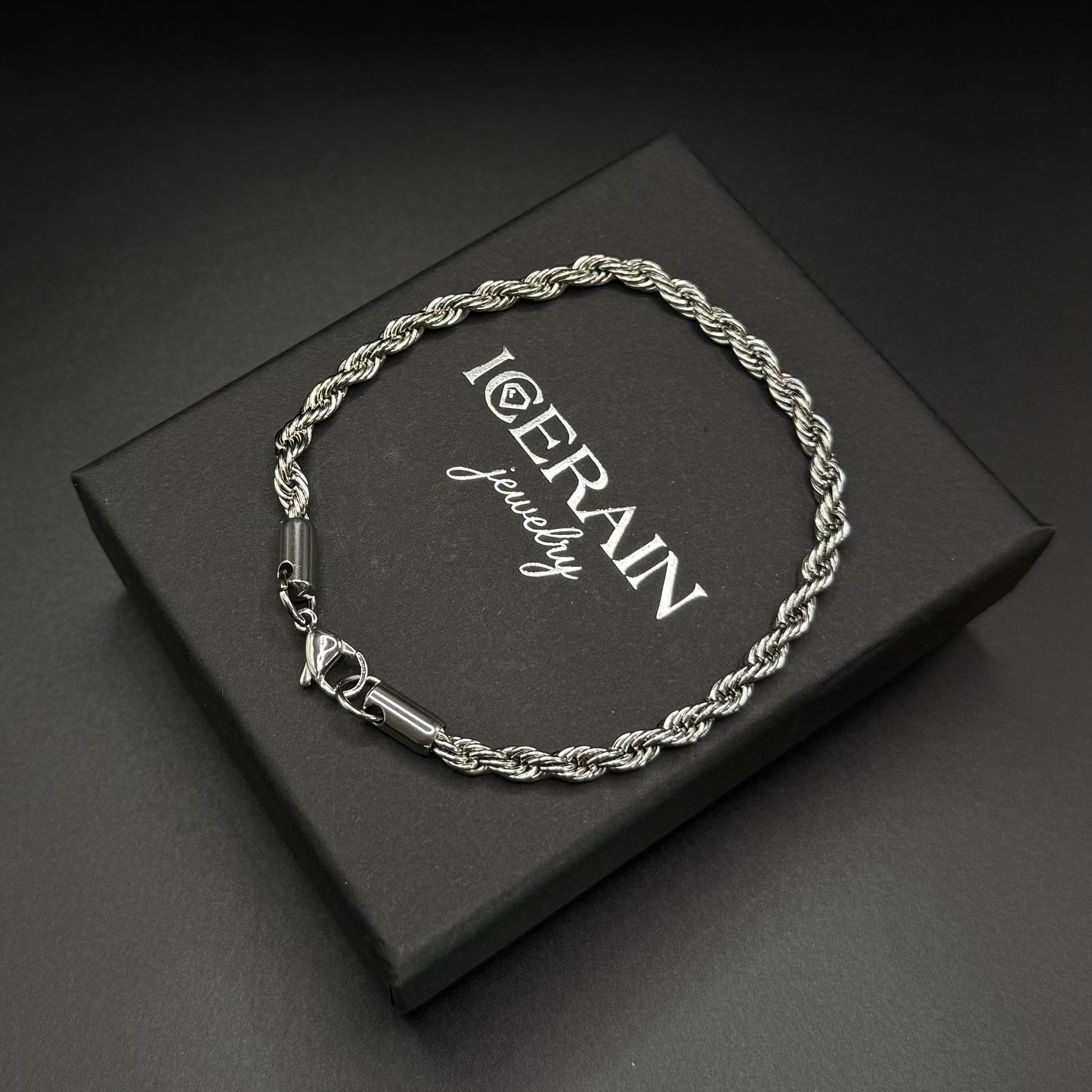 EDELSTAHL "SILVER ROPE" ARMBAND - ICERAIN JEWELRY