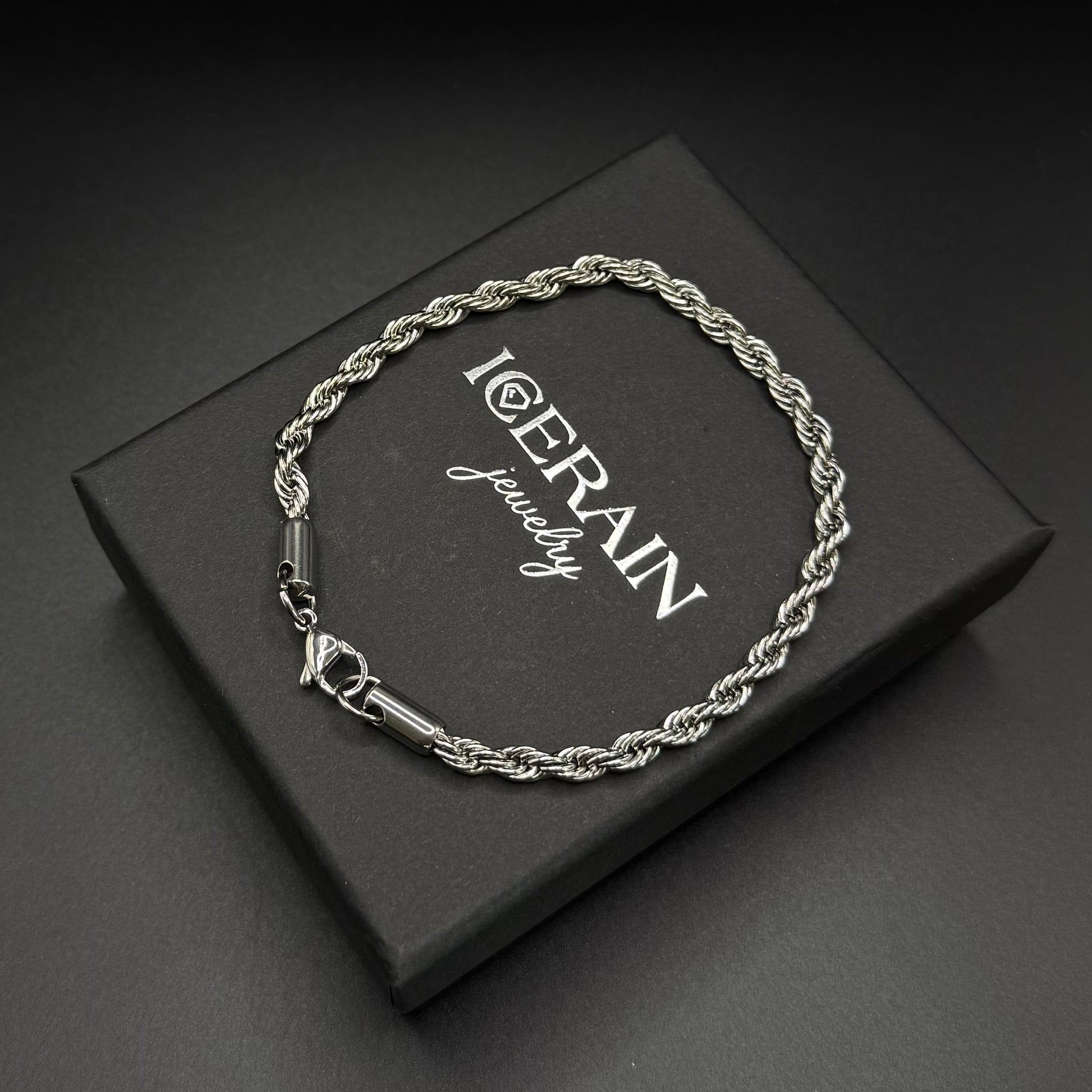EDELSTAHL "SILVER ROPE" ARMBAND - ICERAIN JEWELRY