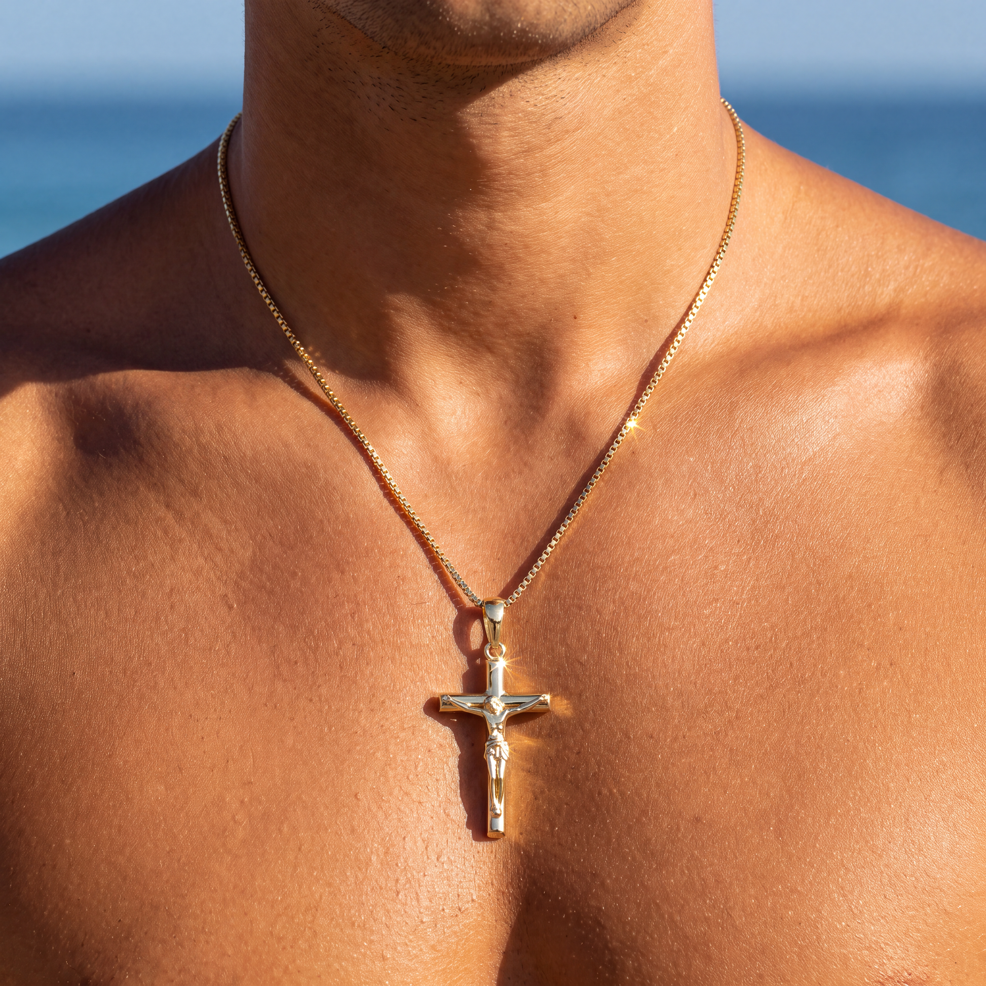 925S SILVER "JESUS" KETTE - ICERAIN JEWELRY