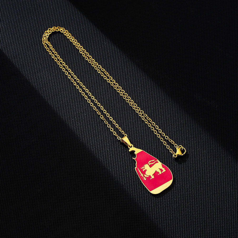 EDELSTAHL "SRI LANKA" LÄNDERKETTE - ICERAIN JEWELRY