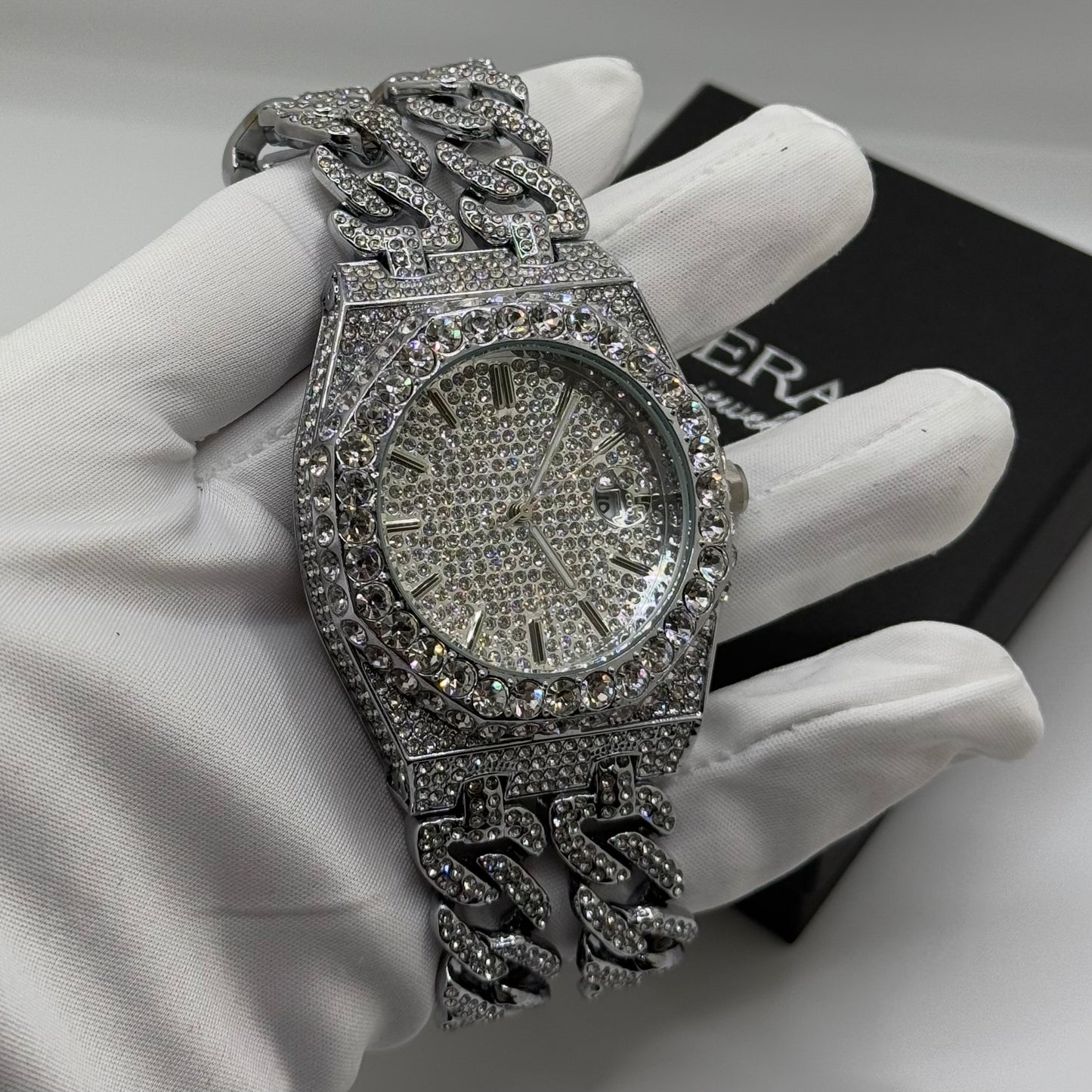 Luxus Designer Iced Out "Apostel V2" Uhr + Box + Armbandkürzer - ICERAIN JEWELRY