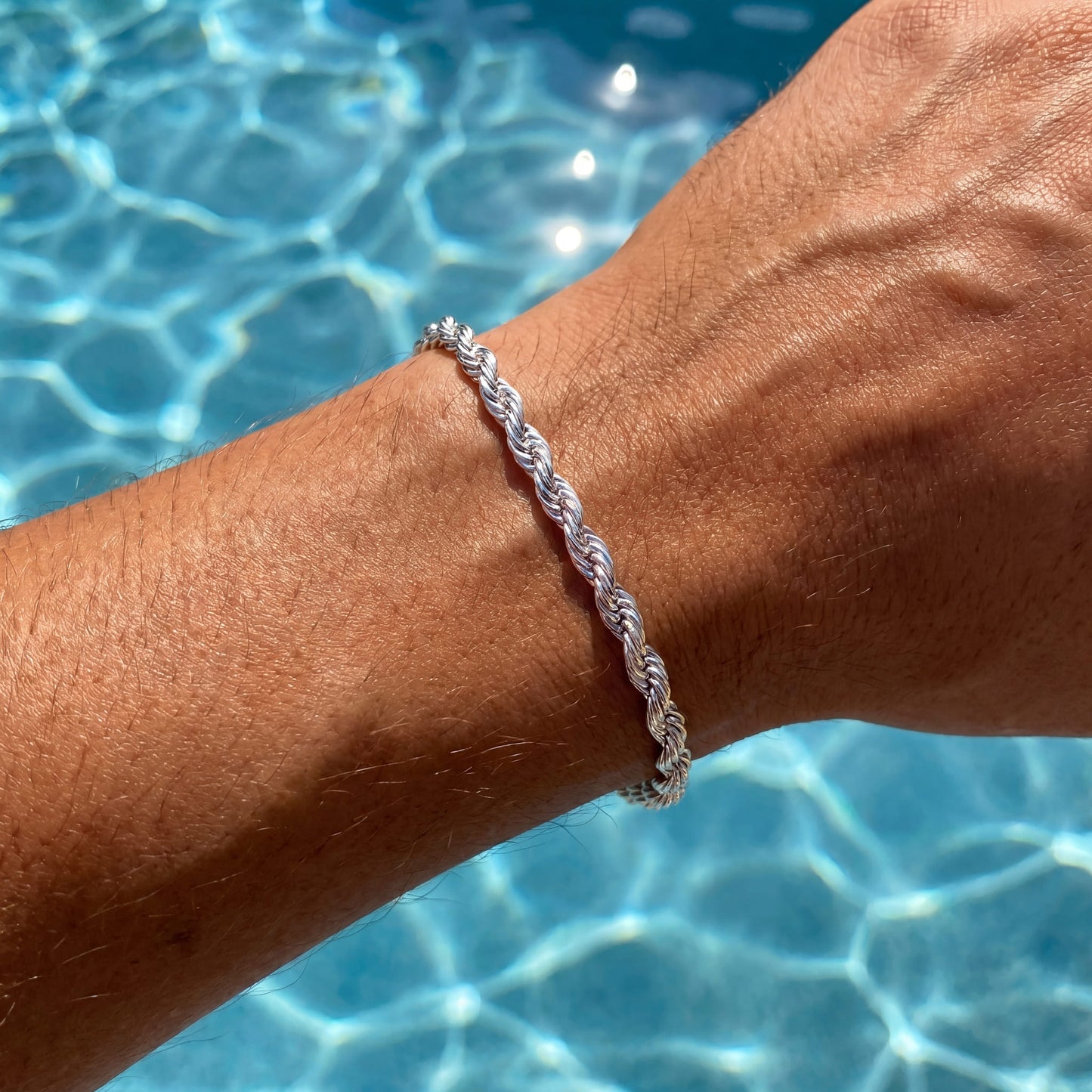 925S SILVER 3MM "ROPE" ARMBAND - ICERAIN JEWELRY