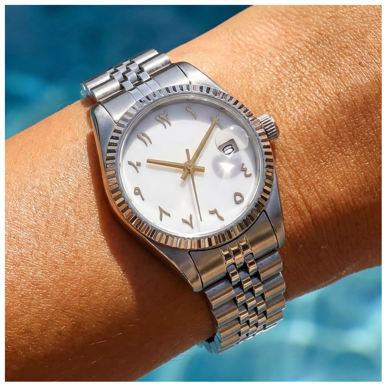 EDELSTAHL "ARABIC" FRAUEN UHR - ICERAIN JEWELRY