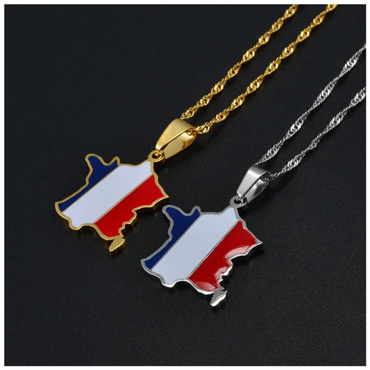 EDELSTAHL "FRANCE" LÄNDERKETTE - ICERAIN JEWELRY