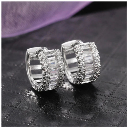 ICED OUT "SILVER CREOLES V2" OHRRINGE - ICERAIN JEWELRY