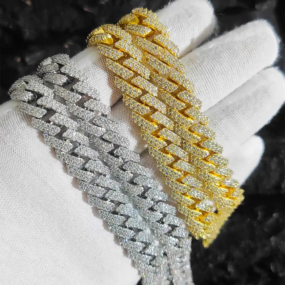 ICED OUT 10-14MM "GOLD PRONG CUBAN" ARMBAND [HEAVY VERSION]