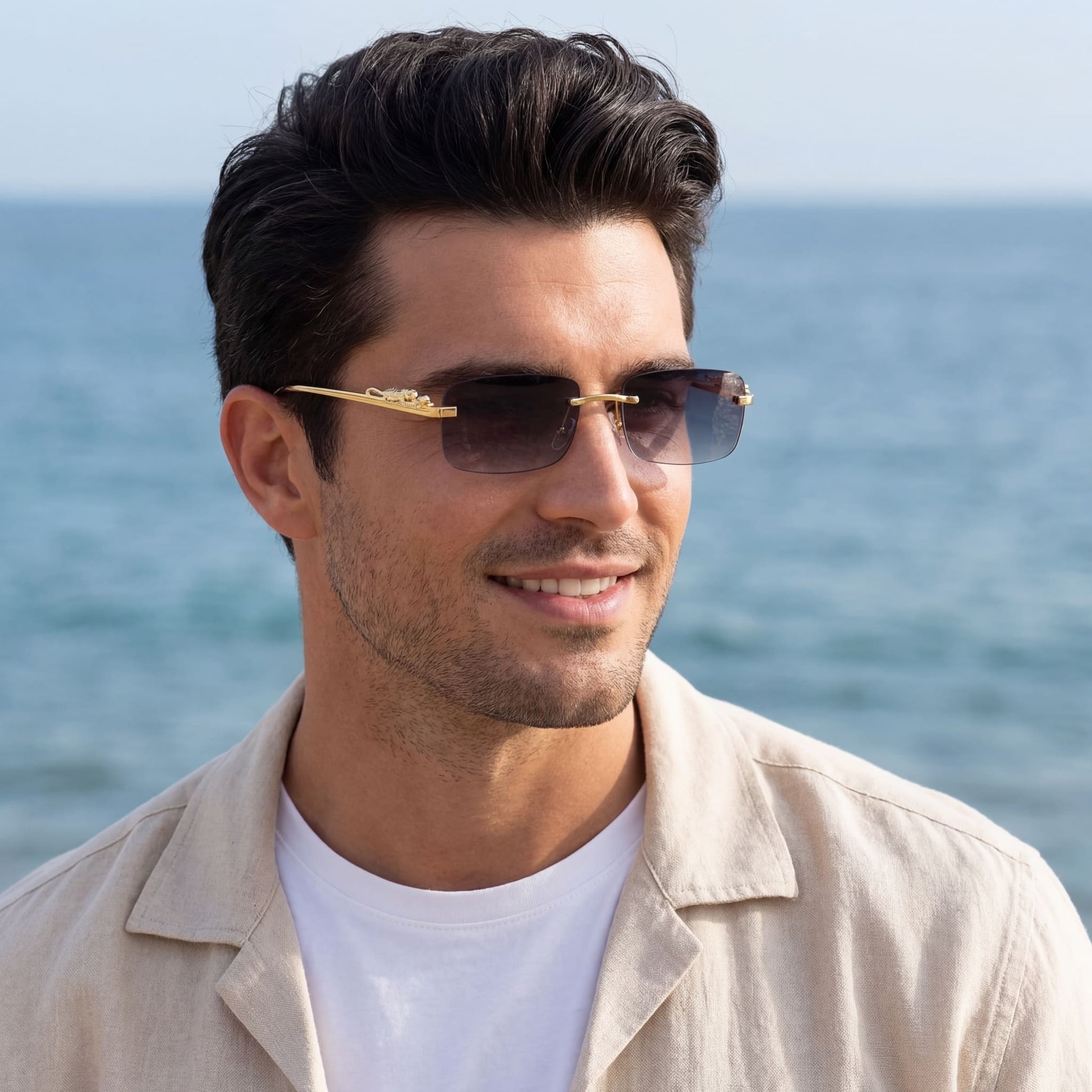 SALE | EDELSTAHL "GREY LEOPARDO V2" SONNENBRILLE - ICERAIN JEWELRY