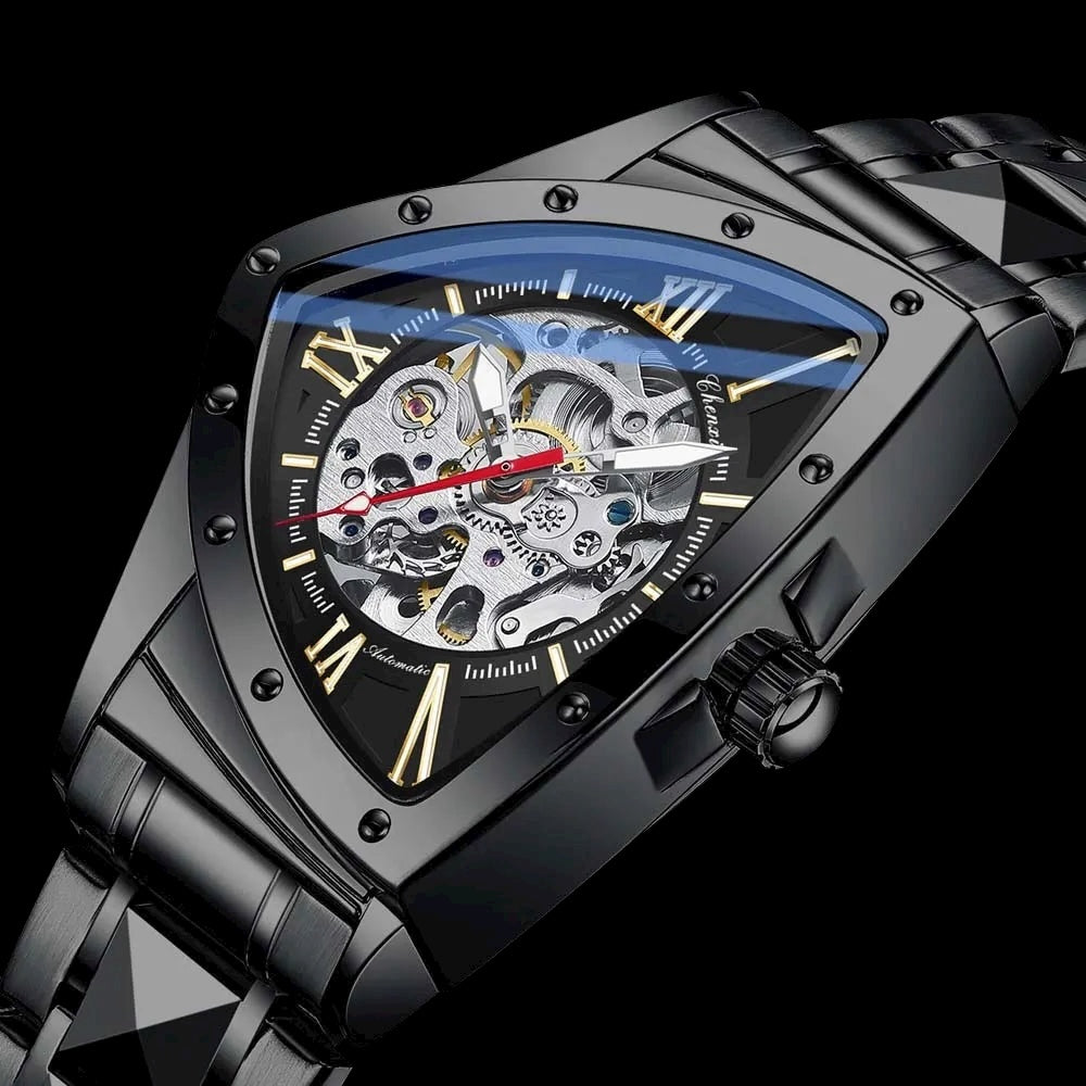 EDELSTAHL AUTOMATIK "TRIANGLAR V2" UHR - ICERAIN JEWELRY