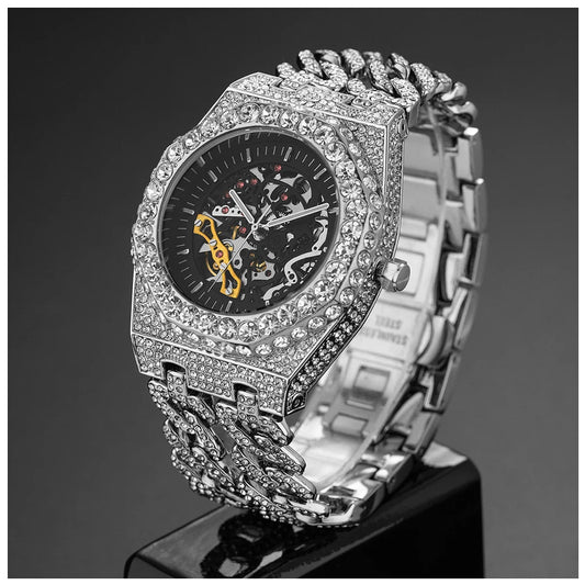 ICED OUT AUTOMATIK "SCHELETRO V5" UHR - ICERAIN JEWELRY