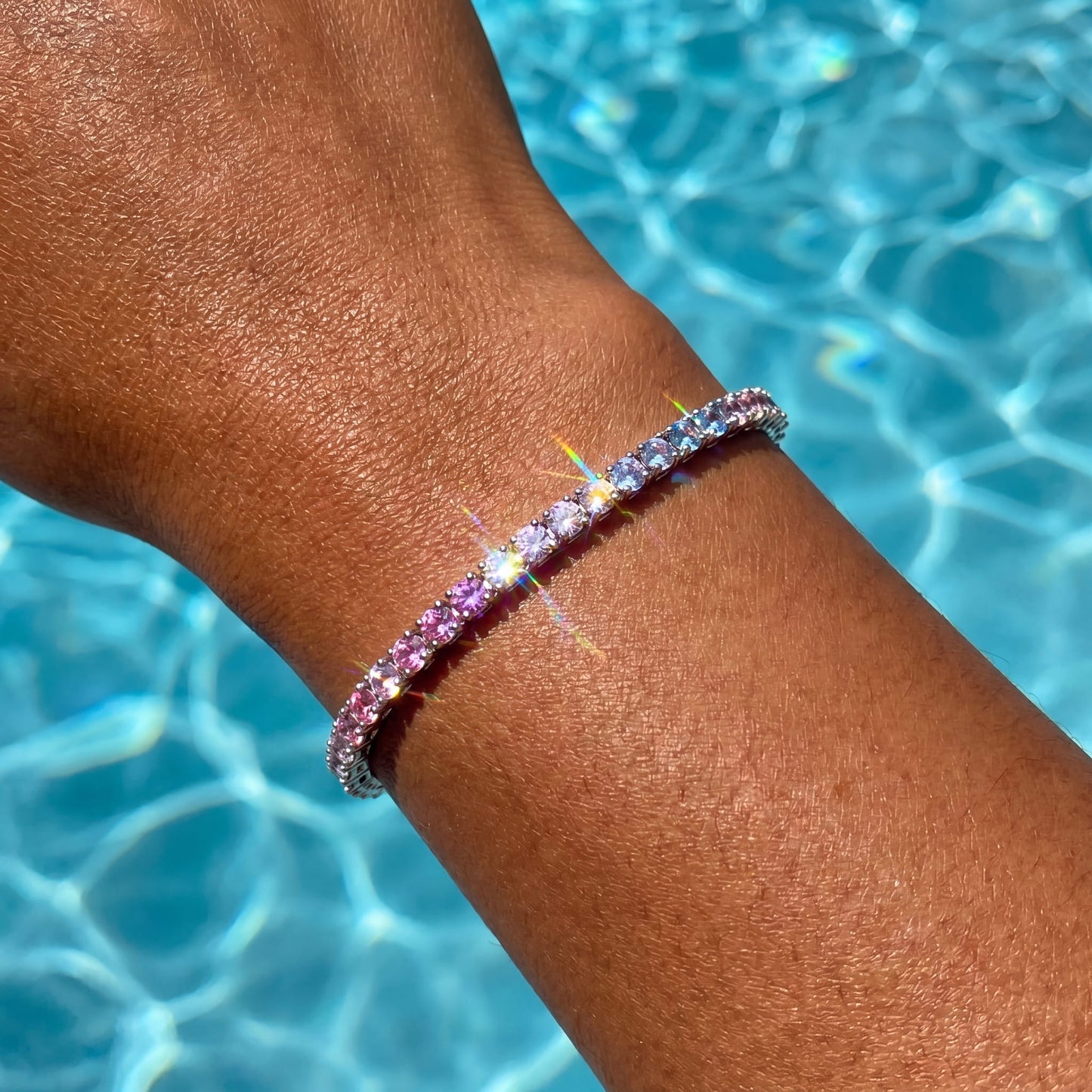 ICED OUT 2MM "COLORFUL TENNIS" ARMBAND - ICERAIN JEWELRY