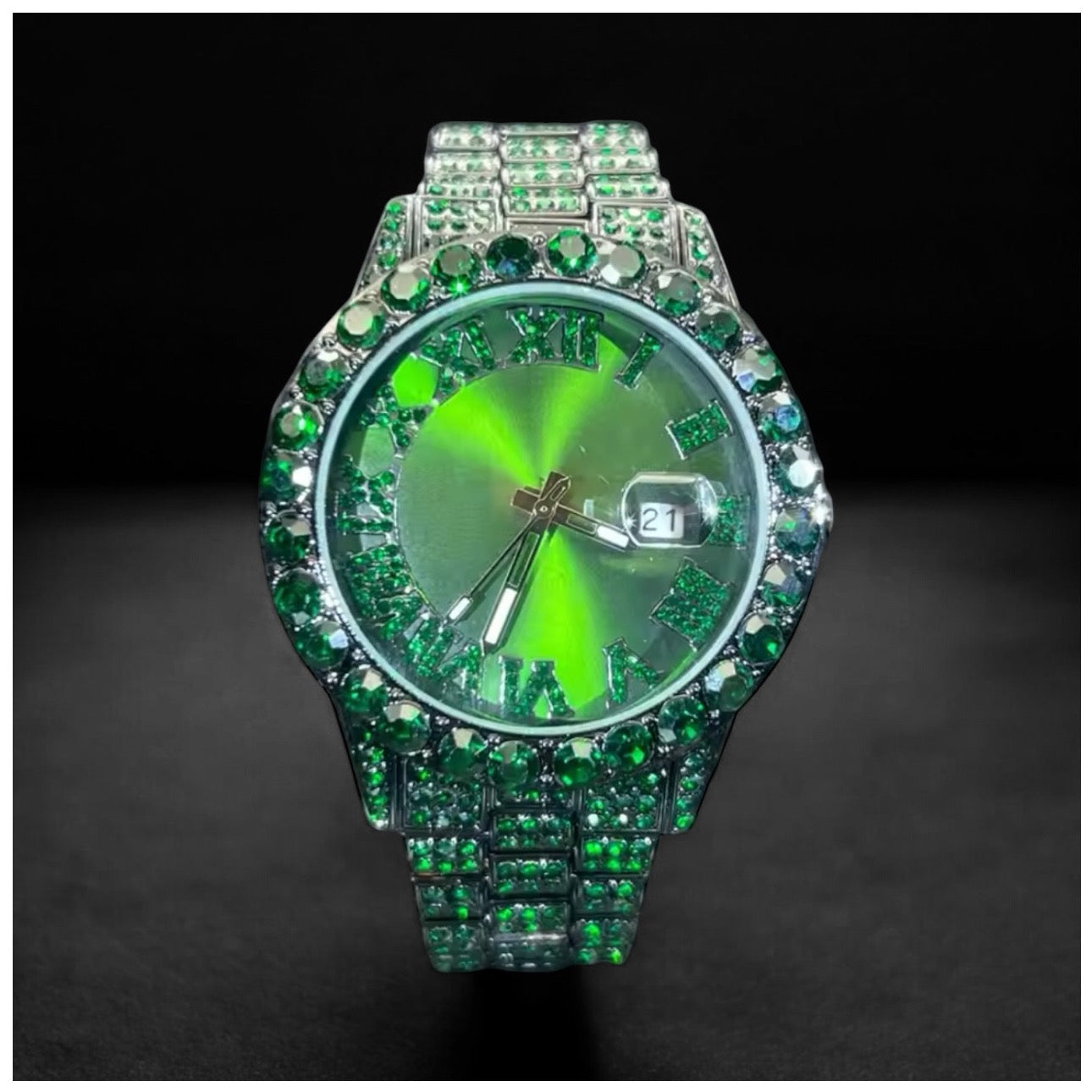 Luxus Designer Iced Out "Regina V2" Uhr + Box + Armbandkürzer - ICERAIN JEWELRY