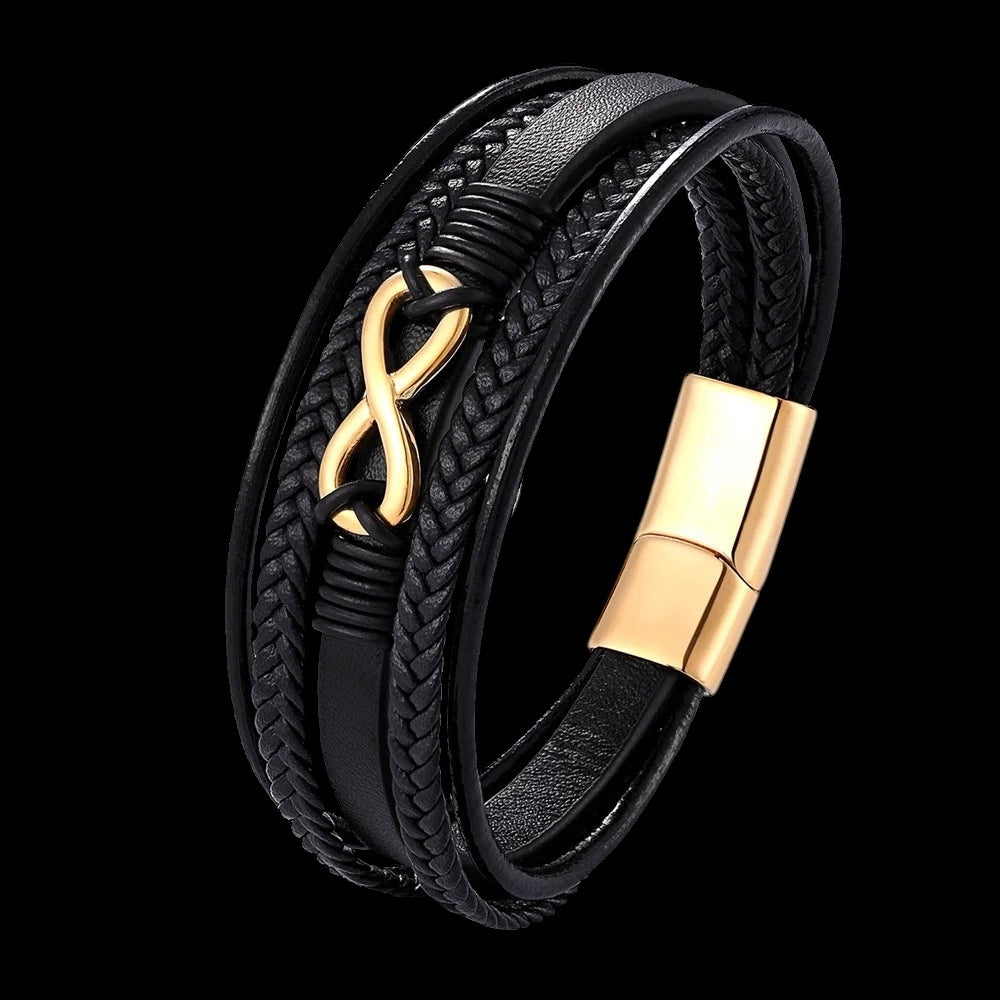 Elegante Leder "Infinity" Armbänder