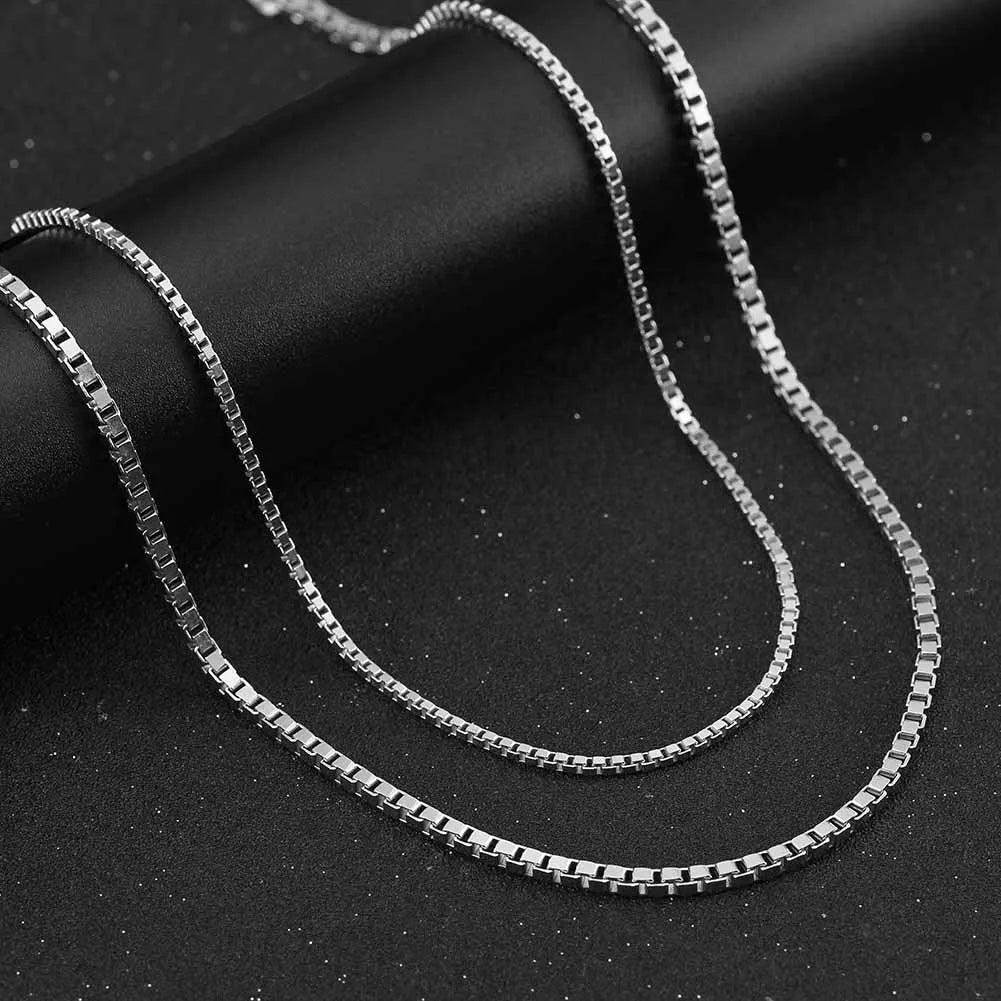 925S SILVER "BOX" KETTE - ICERAIN JEWELRY